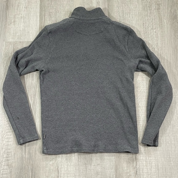 Michael Kors Men's 1/4 Quarter Zip Sweater - Charcoal Gray - Large - Picture 6 of 8
